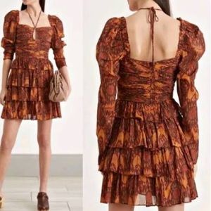 House of Harlow 1960 Brown and Orange Mini Dress